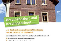 Flyer zur Veranstaltung Ländliches Bauen am 01.10.2022 im Brauhaus in Halsbrücke